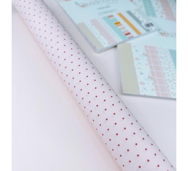 Binding fabric 35x50 cm Outdoors Model 1 pink red polka dots