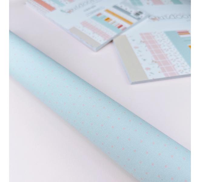 Binding fabric 35x50 cm Outdoors Model 3 mint pink polka dots