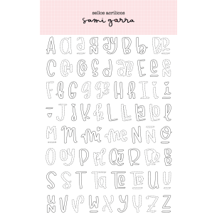 Stamp alphabet outline