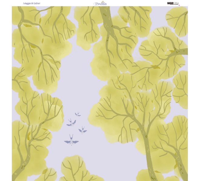 12X12" paper pad with 13 sheets - PAUSE