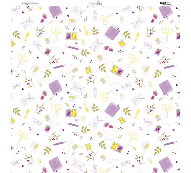 12X12" paper pad with 13 sheets - PAUSE