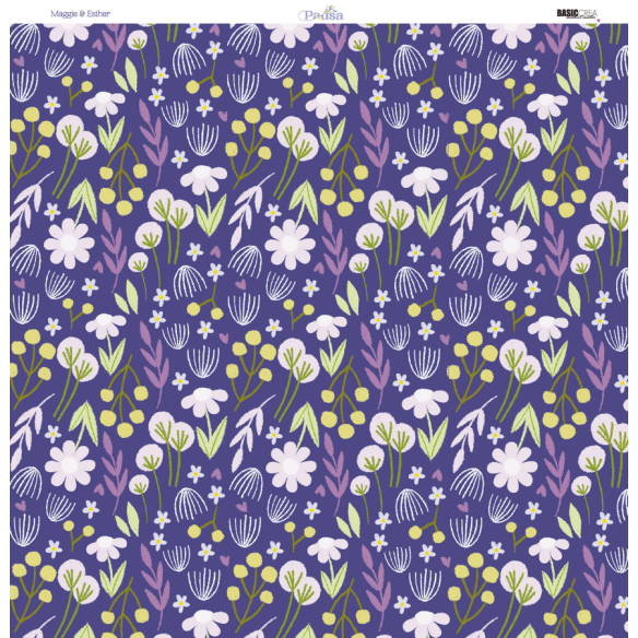 12X12" paper pad with 13 sheets - PAUSE