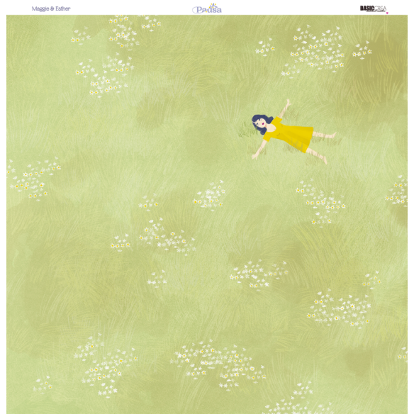 12X12" paper pad with 13 sheets - PAUSE