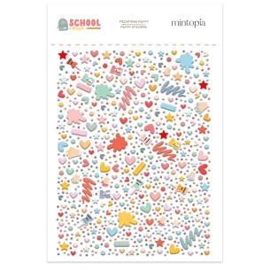 Basic School Days Mintopia puffy stickers