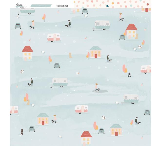 Stack 12"x12" Flying - Travel Stories Mintopia