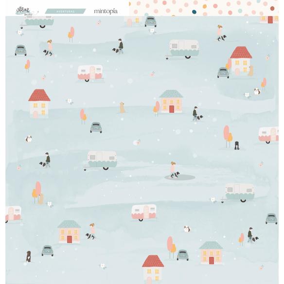 Stack 12"x12" Flying - Travel Stories Mintopia