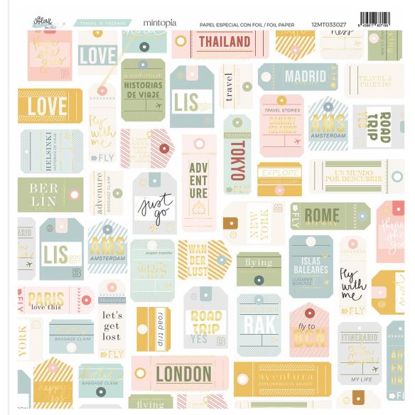 Papel especial con foil A volar - Travel Stories