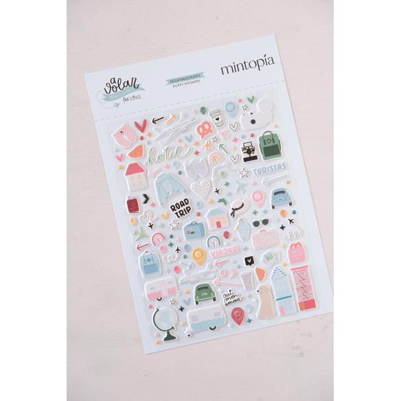 Puffy Stickers Illustrations To Fly - Travel Stories Mintopia
