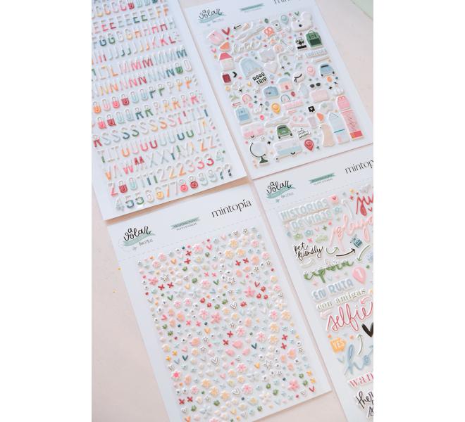 Puffy Stickers Illustrations To Fly - Travel Stories Mintopia