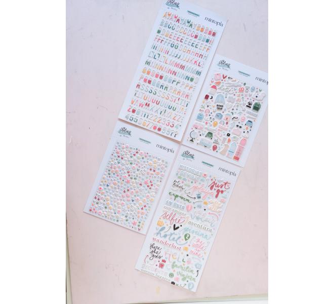 Puffy Stickers Illustrations To Fly - Travel Stories Mintopia