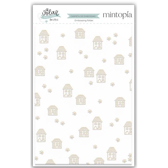 Carpetas de embossing 6"x8" Casitas A volar - Travel Stories Mintopía