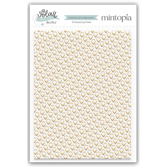 Carpetas de embossing 6"x8" Geotags A volar - Travel Stories Mintopía