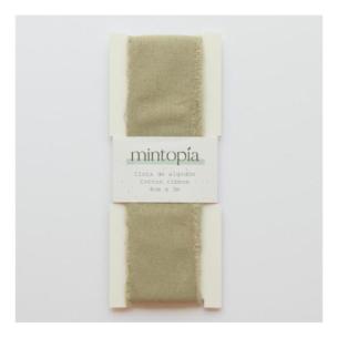Mintopia cotton ribbon 4 cm x 3 m Grey green