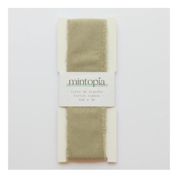 Cinta de algodón Mintopía 4 cm x 3 m Grey green