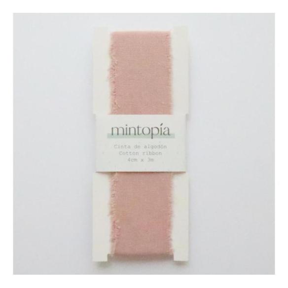 Mintopia cotton ribbon 4 cm x 3 m Pale Pink