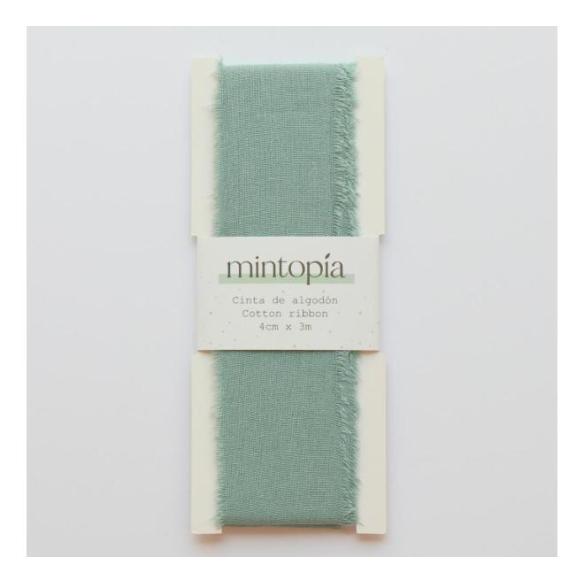 Mintopia cotton ribbon 4 cm x 3 m Nevada Sky