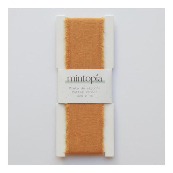 Cinta de algodón Mintopía 4 cm x 3 m Mustard
