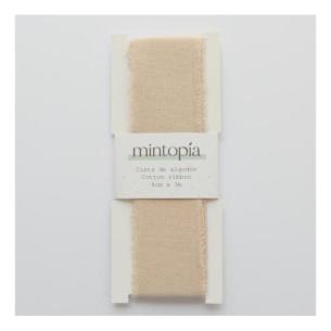 Cinta de algodón Mintopía 4 cm x 3 m Cream