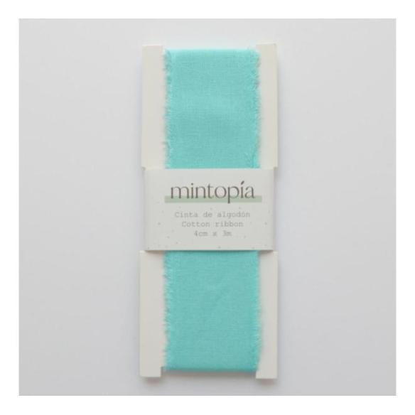 Mintopia cotton ribbon 4 cm x 3 m Beachglass