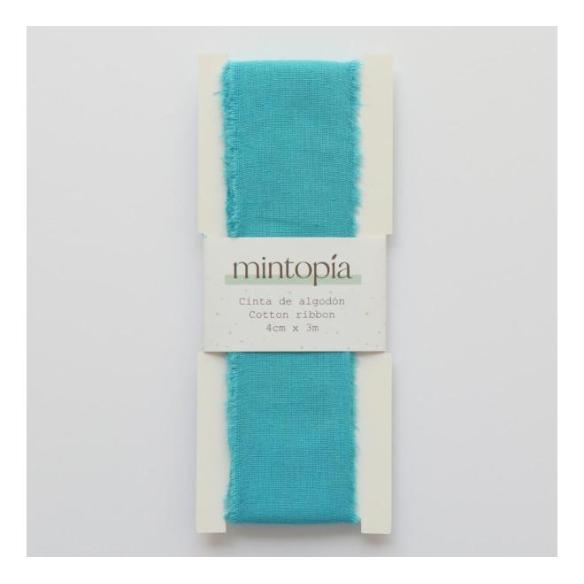 Mintopia cotton tape 4 cm x 3 m Turquoise