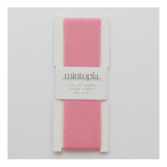 Cinta de algodón Mintopía 4 cm x 3 m Pink Lemonade