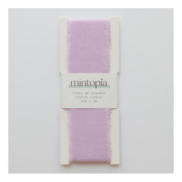 Mintopia cotton ribbon 4 cm x 3 m Pastel Lillac