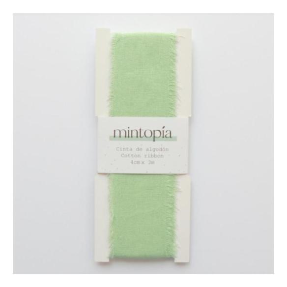 Cinta de algodón Mintopía 4 cm x 3 m Pastel Green