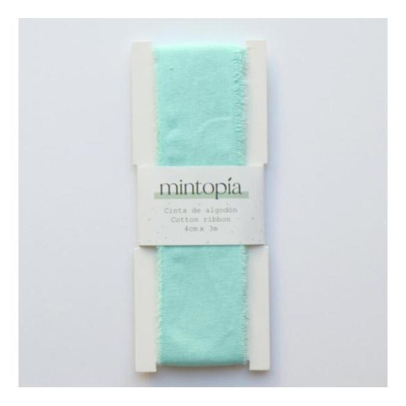 Mintopia cotton ribbon 4 cm x 3 m Pastel Mint