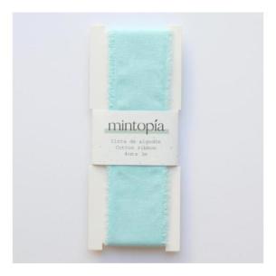 Mintopia cotton ribbon 4 cm x 3 m Pastel Turquoise