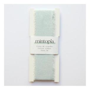 Mintopia cotton ribbon 4 cm x 3 m Pastel Blue