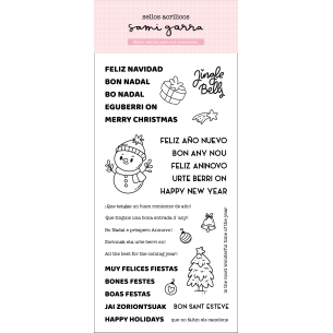 Stamp Merry Christmas languages - Basic