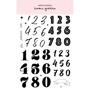 Set Number Stamps - Glitter