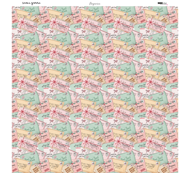 Paper pad 12x12" - Glitter