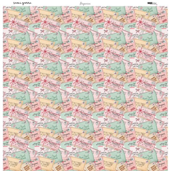 Paper pad 12x12" - Glitter