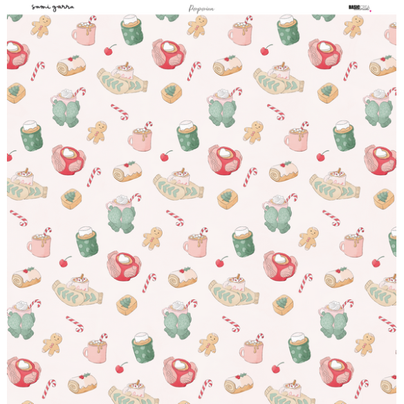 Paper pad 12x12" - Glitter