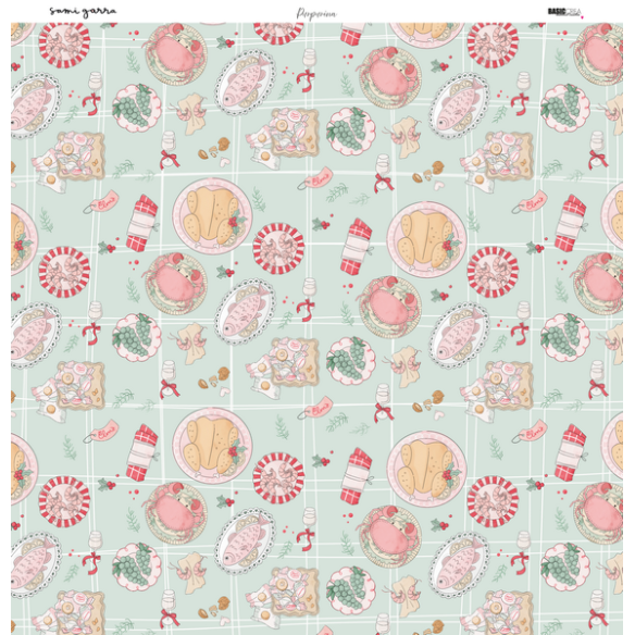 Paper pad 12x12" - Glitter