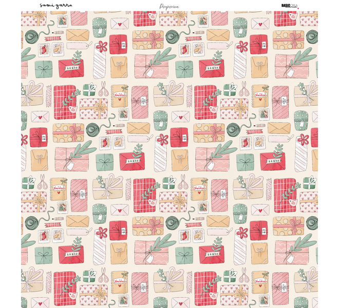 Paper pad 12x12" - Glitter