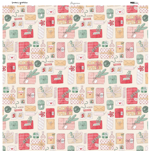 Paper pad 12x12" - Glitter