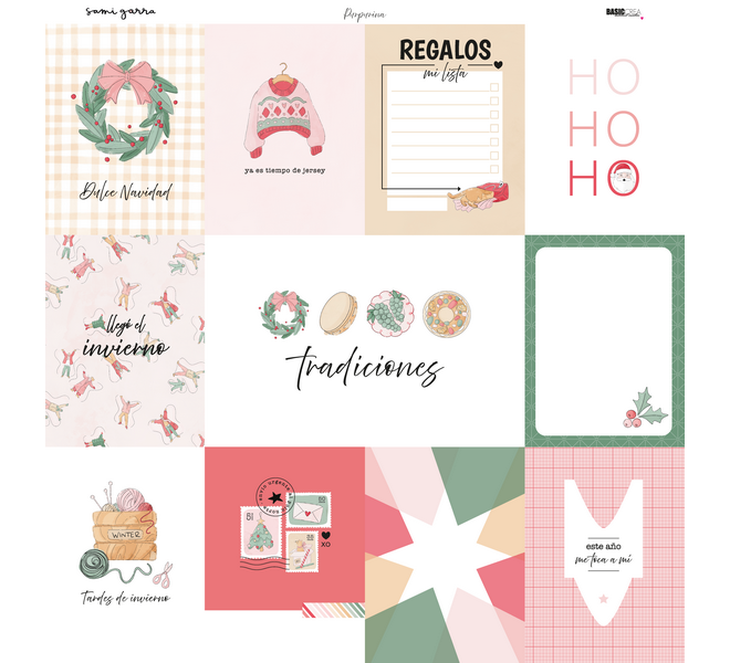 Paper pad 12x12" - Glitter