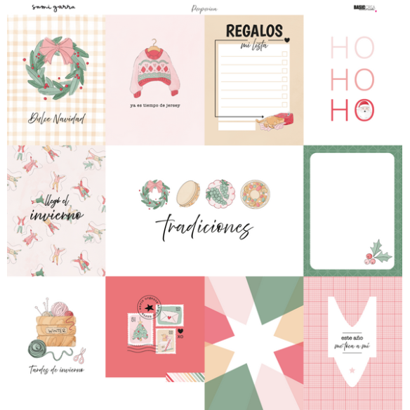 Paper pad 12x12" - Glitter