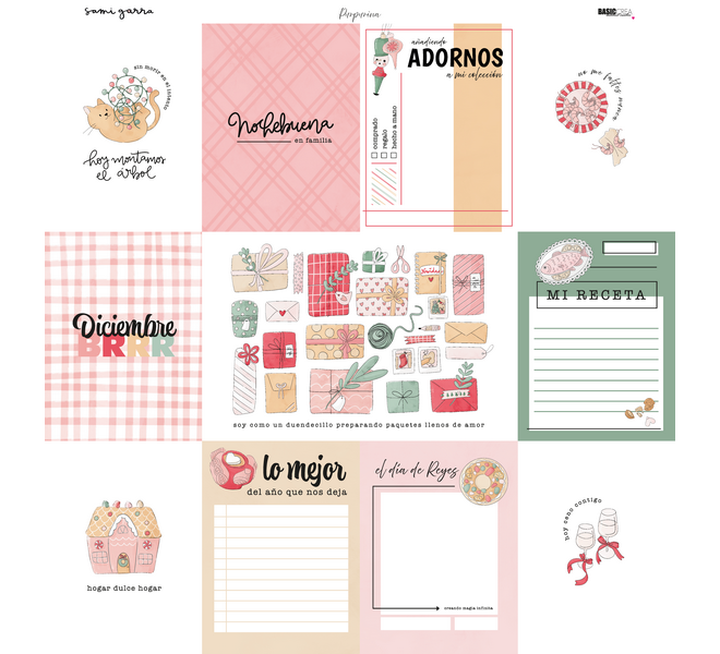 Paper pad 12x12" - Glitter