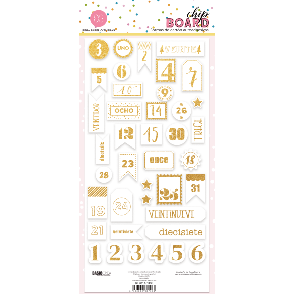 Chipboards adhesivos - Charm