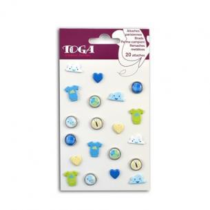 Conjunto de 20  encuadernadores Leon azul