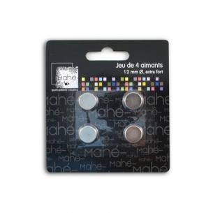 Jeu 4 imanes 12mm extra fuertes