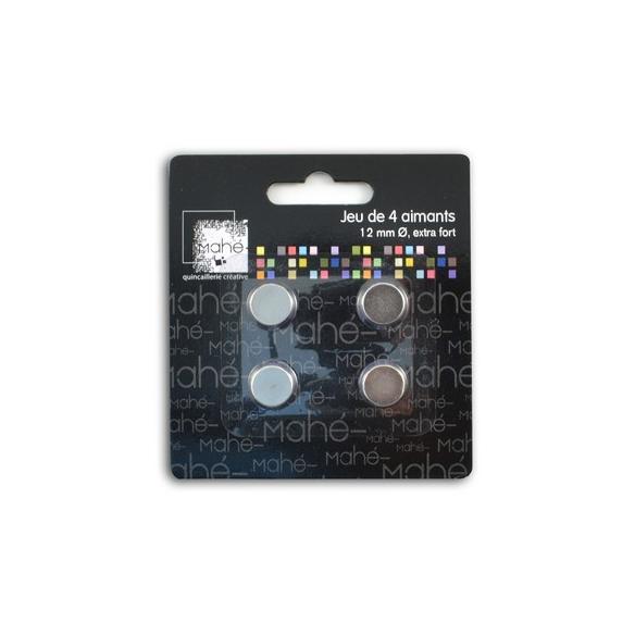 Jeu 4 imanes 12mm extra fuertes