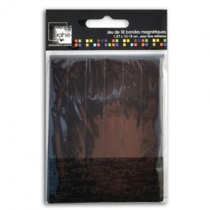 Jeu 18 bandes adhesivas Magneticos 1,27cm x 10,16cm