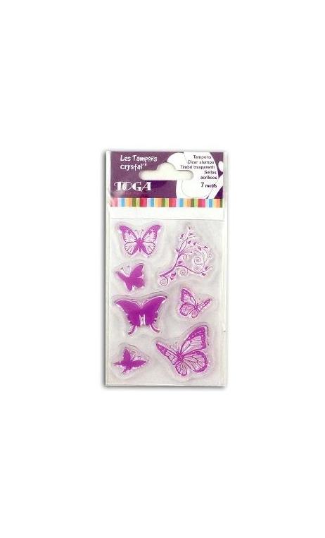 Conjunto sellos Crystal 6x9 Mariposas