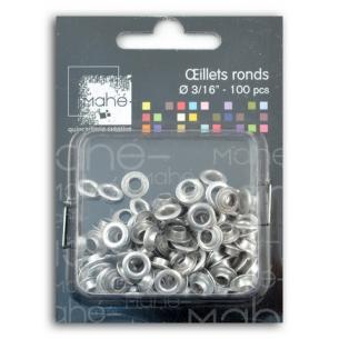 100 OJETES 3/16'' - PLATA