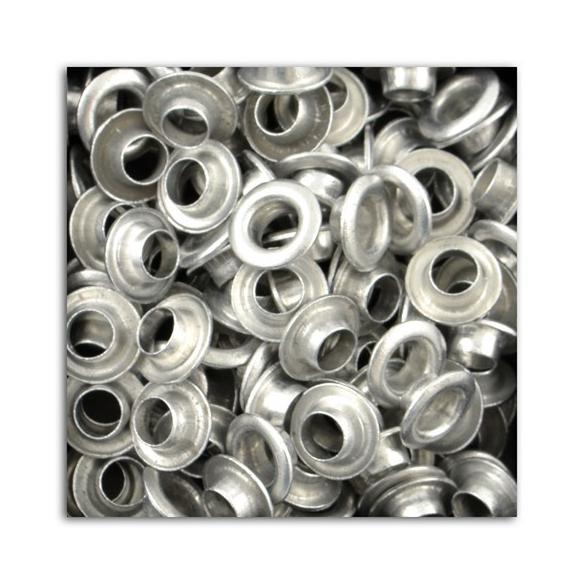 100 OJETES 3/16'' - PLATA