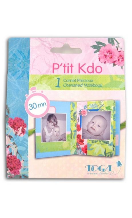 Kit P'tit Kdo - Mini carnet précieux Pivoine